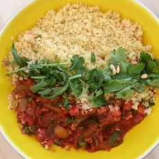 Салат из лечо и кускуса