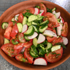 Домашний овощной салат