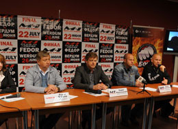 На пресс-конференции Федора Емельяненко журналисты узнали подробности нового реалити-шоу «M-1 Fighter»